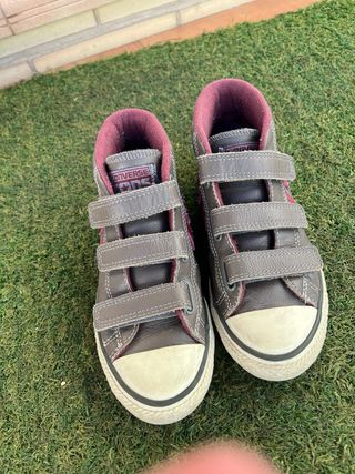 Deportivas Converse grises y rosas
