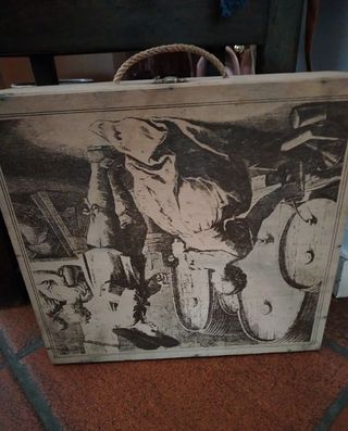 Cassetta-valigetta in legno