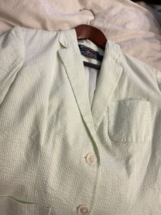 Americana verde lima de rayas – 100% algodón