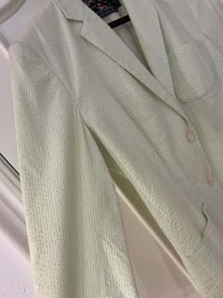 Americana verde lima de rayas – 100% algodón