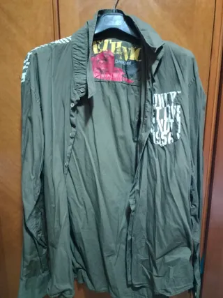 Camisa Desigual manga larga verde