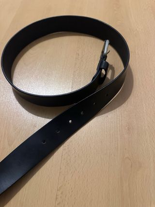 Cinturón de piel negro 100cm