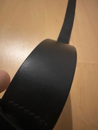 Cinturón de piel negro 100cm