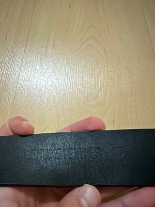 Cinturón de piel negro 100cm