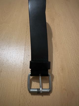 Cinturón de piel negro 100cm