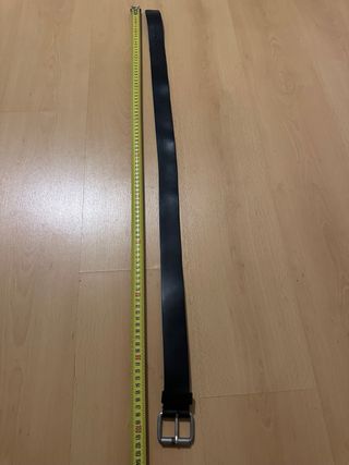Cinturón de piel negro 100cm
