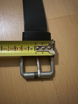 Cinturón de piel negro 100cm