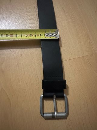 Cinturón de piel negro 100cm