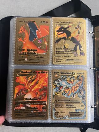 Álbum Pokémon Pikachu lleno Cartas Doradas Lote