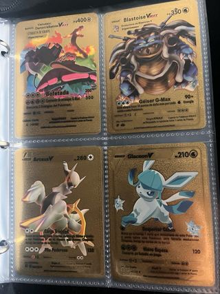 Álbum Pokémon Pikachu lleno Cartas Doradas Lote