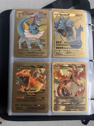 Álbum Pokémon Pikachu lleno Cartas Doradas Lote
