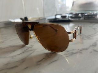 Gafas de sol Versace Marrón y Dorado