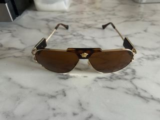 Gafas de sol Versace Marrón y Dorado
