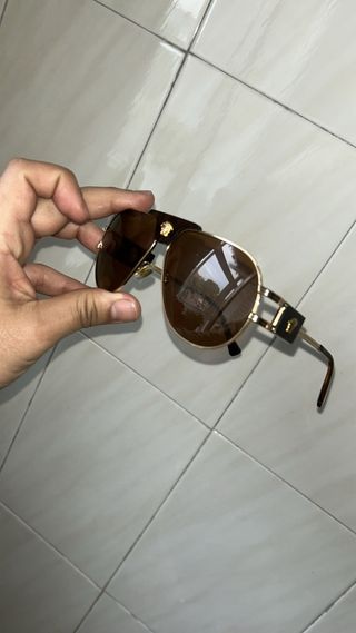 Gafas de sol Versace Marrón y Dorado