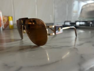 Gafas de sol Versace Marrón y Dorado