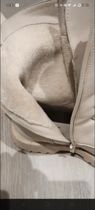 Botas media caña militar beige