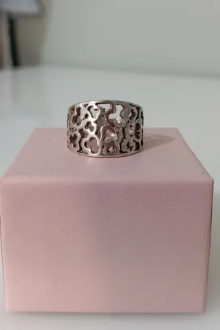 Anillo Plata Diseño Calado Talla 8.5