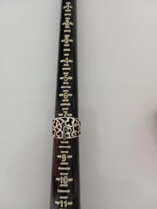 Anillo Plata Diseño Calado Talla 8.5