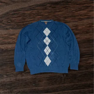 Jersey dockers de punto azul con rombos