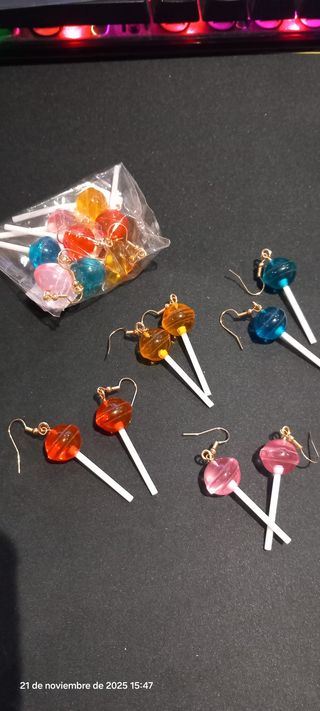 Pendientes Chupa Chups Colores