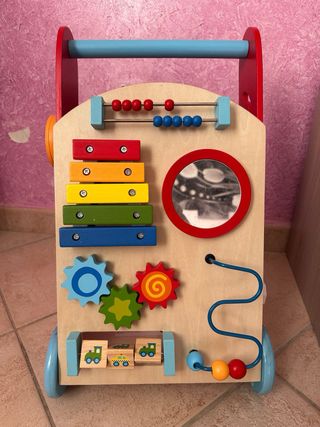 Carrellino primi passi in legno