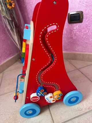 Carrellino primi passi in legno