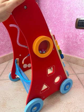 Carrellino primi passi in legno