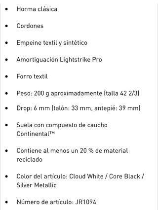 Adidas Adizero Adios PRO 4 Talla 43.5