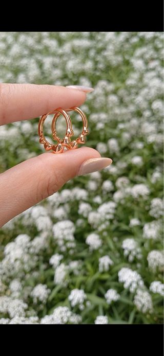 Aros Corazones Dorados