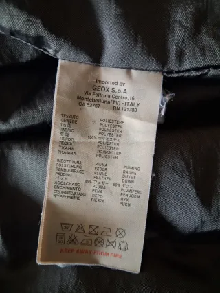 Piumino donna Geox nero