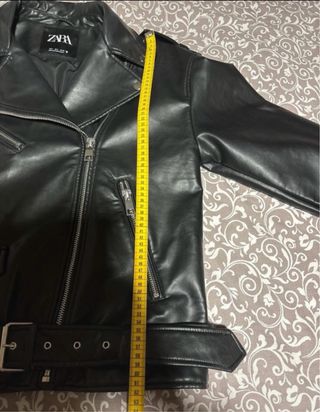 Cazadora Biker Efecto Piel Zara