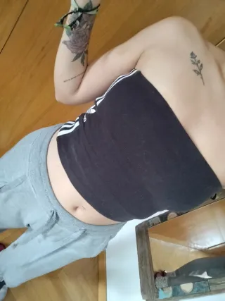 Top Adidas sin mangas negro Talla S