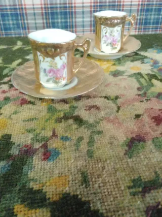 Set 2 Tazzine Vintage con Piattini