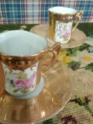 Set 2 Tazzine Vintage con Piattini