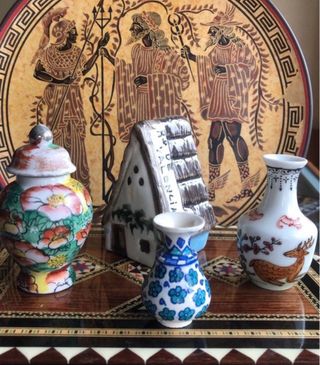 Lotto di 4 Antiche Ceramiche da Collezione