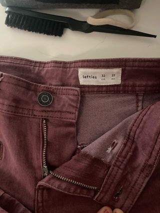 Pantalón ancho morado/rosa mujer