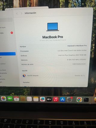 OCASION!! MacBook Pro 2017 i5 8GB RAM 240GB SSD