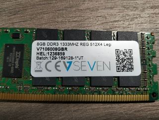 Memoria RAM 8GB DDR3 1333MHz ECC Reg per server