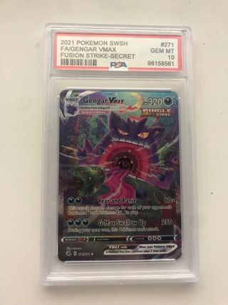 Gengar VMAX PSA 10 Fusion Strike Secret