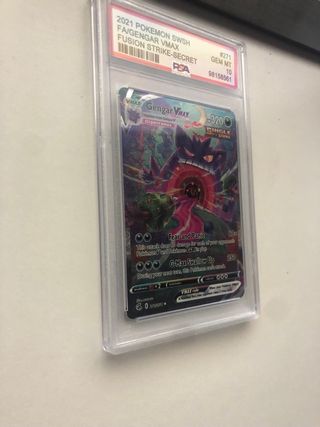 Gengar VMAX PSA 10 Fusion Strike Secret