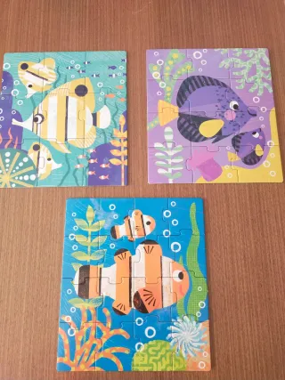 Puzzles Djeco Primo 3 Piezas Peces