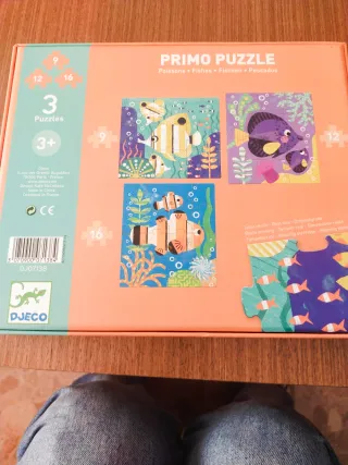 Puzzles Djeco Primo 3 Piezas Peces