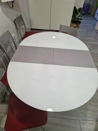 Mesa extensible cocina y 6 sillas