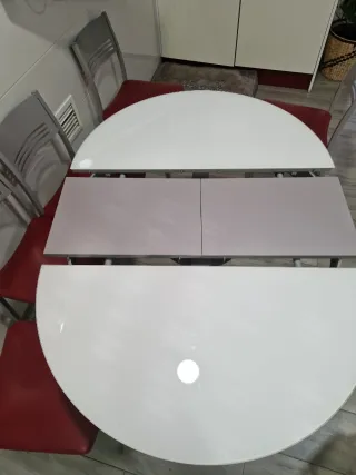 Mesa extensible cocina y 6 sillas