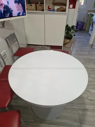 Mesa extensible cocina y 6 sillas