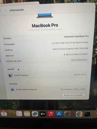 OCASION!! MacBook Pro 2017 i5 8GB RAM 240GB SSD