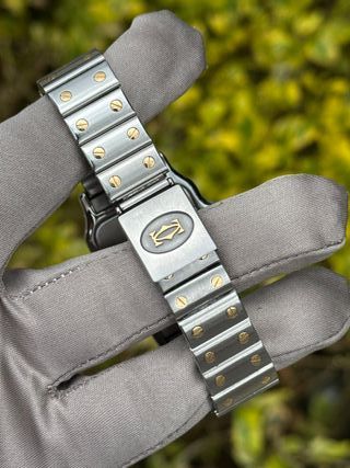 Cartier Santos Galbee Acero y Oro 1566