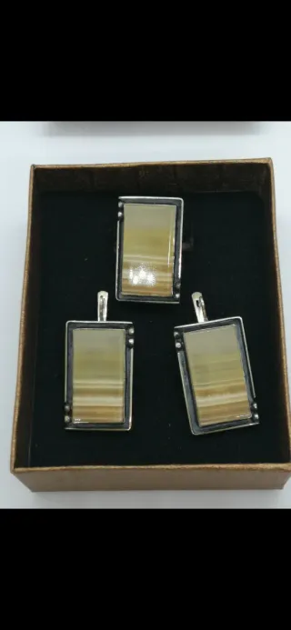 Conjunto Plata 925 Colgantes y Anillos Vintage