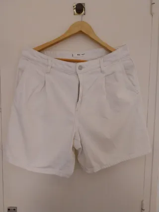 Pantalón corto blanco Mango