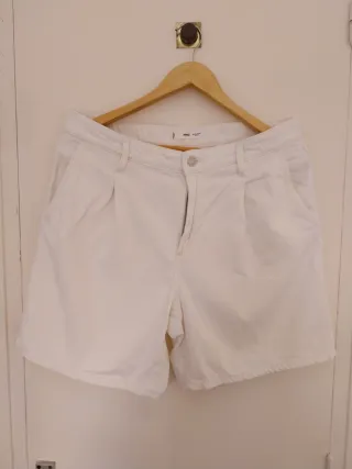 Pantalón corto blanco Mango